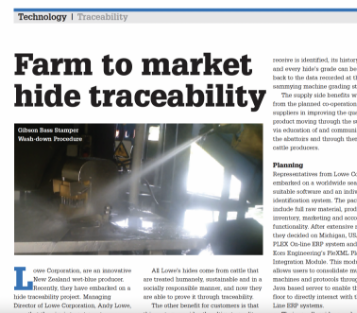 farm to market hide traceability
