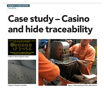 Case study on hide traceability